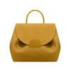 Stor väska fransk design ljus lyxig enkel axel crossbody väskor läder väska handväska miaoqibags kvinnor pochette