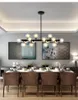 Pendant Lamps Modern Glass Led Chandelier Black For Living Room Study Bedroom Lighting Lights