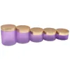 Empty Refillable Bottle PET Frost Purple Facial Cream Pots Plastic Screw Lid Dia.68mm Hair Oil Jar 100ml 120ml 150ml 200ml 250ml Cosmetic Packaging Container