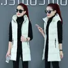 Kvinnors västar Autumn Winter Hooded Vest Down Jacka Female Parkas Slim Sleeveless Coat Thicken Long Casual dragkedja Outwear Waistcoats 220928