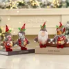 Christmas Tree Pendant Plush Hanging Ornaments Santa Reindeer Snowman Doll with Bells Party Decorations XBJK2209