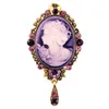 Crystal Drop Head Portrait Brosch Pin Fashion Business Suit Topps Corsage Rhinestone Brosches Fashion Jewelry