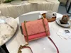 LQ Women Klare Luxurys Designers Bags New-York Fatkwork Двухцветная сумка для плеча Pochette Подличная кожаная флип-цепная сумка Crossbody 2022