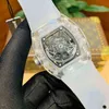 Смотреть маркировочные часы дизайнер роскошные мужские механики смотрят Richa Milles RM35-02 Glass Transparent Series и Trench Gas Top Men Br S3ba