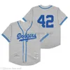 Vintage Movie College Baseball nosi koszulkę 34 Fernando Valenzuela 1981 42 Jackie Robinson 1955 32 Sandy Koufax Jerseys Retro 1955