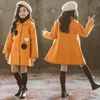 Jas herfst wintermeisjes jassen mode dikke wollen kinderen jas warm lange bovenkleding kinderen kleding 4 13 jaar 220927