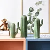 Decorative Objects Figurines Nordic Style Creative Ceramic Cactus Ornaments Living Room Desktop Simulation Green Plant Figurine Home Decoration 220928