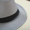 Jazz Hat Panamanian Top Hats Cotton Linen British Sun Hat for Men Women Summer Trilby Fedora Caps Panama Beach Street Cap Stingy Brim Decorative by sea RRB15871