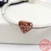 il nuovo popolare ciondolo in argento sterling 925 con perline d'amore romantico smaltato è perfetto per i braccialetti Pandora fai da te regali di San Valentino