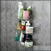 Bathroom Storage Organization 1Pc Shower Wall Shelf Punch Black White Suction Basket Rackkitchen Accessories Drop Delivery 2021 Home Dh2Dx