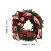 Dekoracje świąteczne 40 cm Wreath Wesołych drzwi frontowych ozdoby ozdoby Xmas imprezy do domu 2023 Happy Year Naviidad 220928