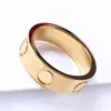 Love rings men women designer ring luxury plated gold silver casual couple Jewelry Optional Size Unisex cjeweler engagement wedding rings