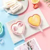 Kitchen Tools Ice Cream Mould Heart And Ellipse Shape DIY Full Silicone IceCream Makers Machine Mold For Kids With PP Cover