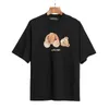 Men's T-shirts Angel T-shirts Palm Trendy Decapitated Teddy Bear Print T-shirt Loose Men's and Women's Wear Letter Short Sleeve Mrs 159