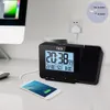 Table de bureau numérique du réveil de projection avec température d'humidité TEMPÉRATE