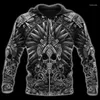 Herrtr￶jor aztec mexikansk tatuering 3D full tryckt unisex deluxe hoodie m￤n tr￶ja streetwear zip pullover casual jacka tracksuit da-11
