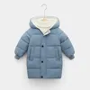 Down Coat 3-10Y Kids Children's Down Outerwear Winter Clothes Teen Boys Girls Cotton-Padded Parka Coats Thicken Warm Hooded Long Jackets 221007