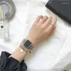 Armbandsur enkla silverkvinnor klockor ulzzang varumärke utsökt rostfritt stål damer mode minimalistiska kvinnliga kvartsklocka