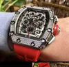 Watches Wristwatch Designer Luxury Mens Mechanics Watches Richa Milles Wristwatch Bexei Top Ten Brands Swiss Hollowed Out Full Automatic Me I2MH