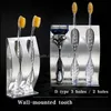 Bathroom Storage Organization Razor Stand 3 Holes Kitchen Wall Toothbrush Holder Punch Stainless Steel Men Family Gift Women Drop De Dhdqk