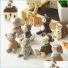 Arts And Crafts Small Animal Shape Resin Ornament Originality Collection Gift Lovely Bear Monkey Arts And Crafts Starry Sky Groceries Dhw5F