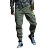 Men's Pants Cool Trendy Loose-fitting Ankle Tied Cargo Temperament Men Trousers Zipper For Working