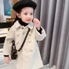 Coat Double Breasted Girl en s Autumn Winter Trench Jacket 2 6Yrs Children Clothes For Kids Outerwear Birthday Present 220927