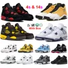 Chaussures de basket-ball pour hommes Light Ginger 14s Red Thunder 4s Pure Money 4 Midnight Navy Fire Red White Cemnet infrarouge Laney 14 Winterized With Box Toro Baskets en toile noire