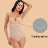 Kvinnors shapers underwire White bodysuit Women Shapers sträcker fast färg Silkeslen underkläder Bodysuits Shapewear 220928