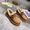 Designer Chunky B Shoes Women Leather Loafers Fur Mullers Wool Slippers Buckle Fashion Dress Shoes Ladies Furry Mules Flats