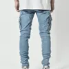 Jeans masculins confortable ￠ la mode ￠ la mode crayon confortable hommes confortables pour sortir ensemble