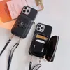 Cüzdan Kılıf Timsah Deri Telefon Kılıfları İPhone 13 Pro 13promax 11 12 14 Pro Maksimum Kulaklık Çantası Moda Tasarımcısı Fonecase Strap ile