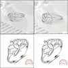 Bandringe Sommerstil S925 Sterling Silber Ring für Frauen Mädchen Größen 6-8 Einfache Lotus Modeschmuck Eheringe Geschenk Hochglanz Dhmkz