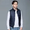 Men's Down Parkas Winter Casat 90% White Duck Puffer Vest portátil Ultra Light Leveless Jacket Coloat For Men 220928