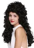 Wig Ladies Men's Baroque Renaissance Edelmann Long Curls Curly Black