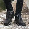 Botlar Marka Kış Erkekler Sıcak Kar Yüksek Kaliteli Deri Su Geçirici Sabitlikler Açık Yürüyüş İş Ayakkabıları 220926