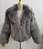 Women's Fur Faux Coat Imitation Clothing 2022 Spring och Autumn V-Neck C Långärmad kort T220928