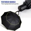 Umbrellas Big Top Quality Umbrella Windproof 3 Floding Double Cloth Strong Family Fun Outdoor Parapluie Rainproof Sun-proof Large Parasol 220929