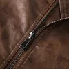 New Men Men Faux Leather Jacket Motor Motorcycle Biker Bomber Jackets Winter Windbreaker masculino PU Couather Coast Coat