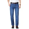 Mens Jeans Shan Bao Spring and Summer Brand monterade rak lättvikt Classic Business Casual High midja tunn sträcka 220929