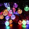 20/30 LED Lotus Ball 5M / 6.5M Lampada solare Power LED String Fairy Lights Ghirlande Giardino Decorazioni natalizie per esterni