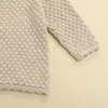 Kläder sätter 2 stycken Baby Suit Set Girls Round Neck Long Sleeve Knitwear Solid Color Midi kjol för vår hösten 3-24 månader