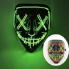 قناع عيد الهالوين نيون LED Mask Maskerade Party Masks Light Glow in the Dark Masks Party Cosplay Costume 600pcs DAW494