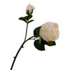 Dekorative Blumen, lebensechte Rosenzweige, Seide, künstliche Wohnzimmer, Tisch, Hochzeitsdekoration, Weihnachtsdekoration, britische Rose mit Blättern