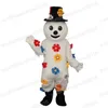 Costume della mascotte del pupazzo di neve del fiore di Halloween Tema animale Carnevale Vestito operato per uomo Donna Unisex Adulti Vestito da festa di compleanno di Natale