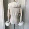 Womens Fur Faux Knit Sweater Coat Ladies Spring Autumn Fashion fur coat Plush jacket blouse elegant Sweate 220928