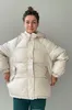 Women Down Parkas Women Krótka kurtka Zimowa gruba bawełniana bawełniana płaszcza Koreańska luźna puffer parkas panie oversize zniszczona 220929