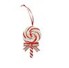 Julgrandekoration Ornament Simulerad mjuk lera Lollipop R￶d vit godis Cane Tree Pendants Xmas Decor for Home SN4917