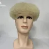 Hint Bakire İnsan Saç Parçası #613 Sarışın 6mm Dalga Afro Tam Dantel Toupee Erkekler