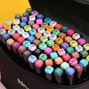 Markers Dubbelhoofdige penset Student Animatie Tekening Art 80 Colors Kids Painting S Watercolor School Supplies 220929